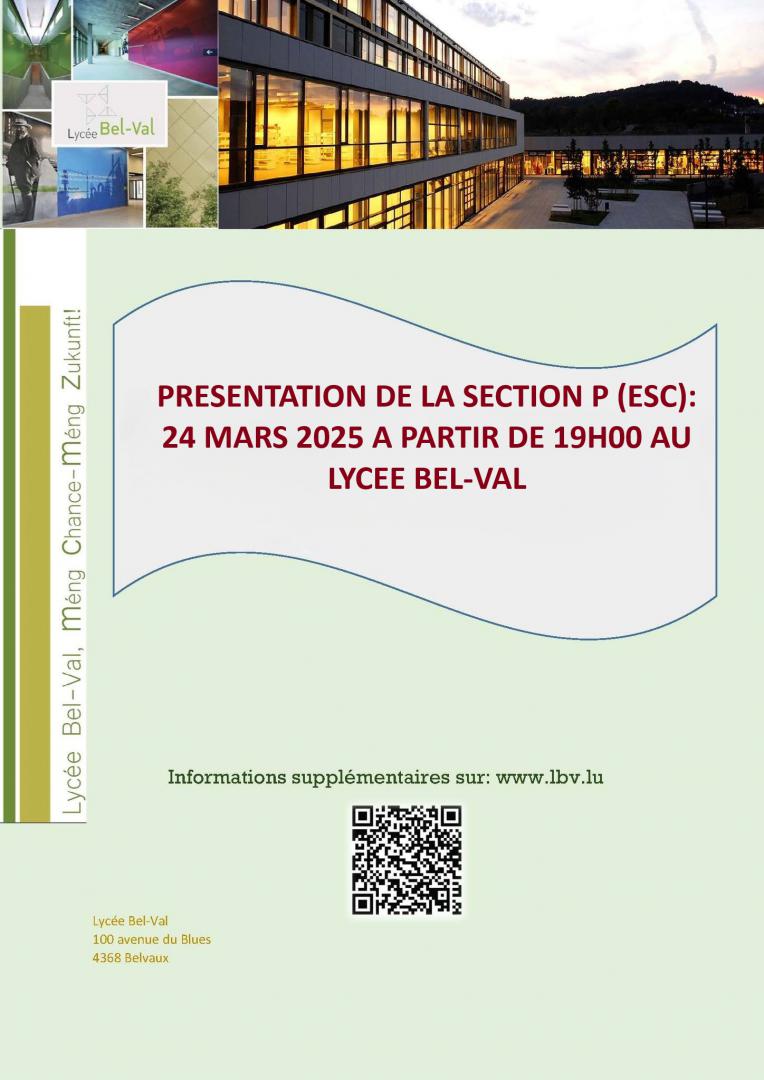 Présentation de la section P (ESC)