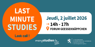 Last Minute Studies – 2 juillet au Forum Geesseknäppchen
